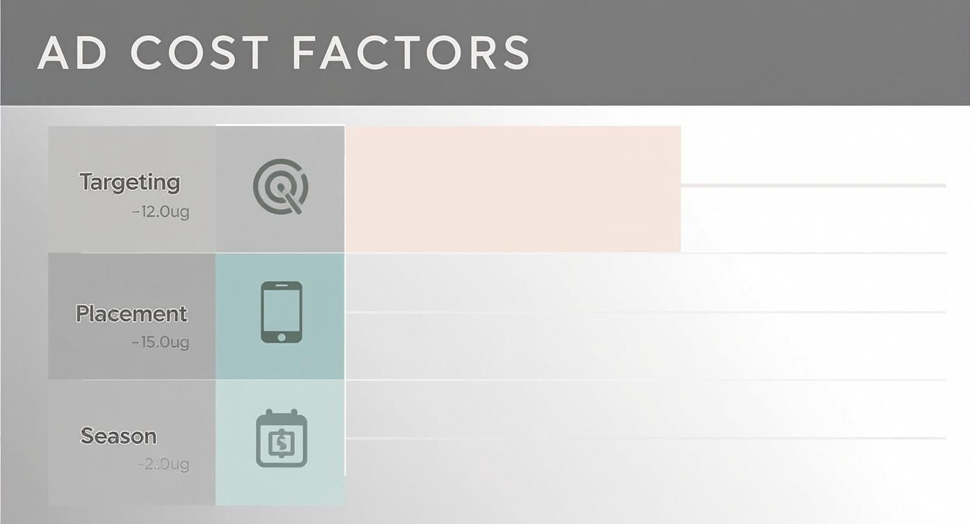 Infographic about how much does facebook advertising cost
