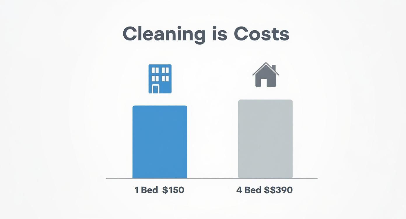 Infographic about end of lease clean cost