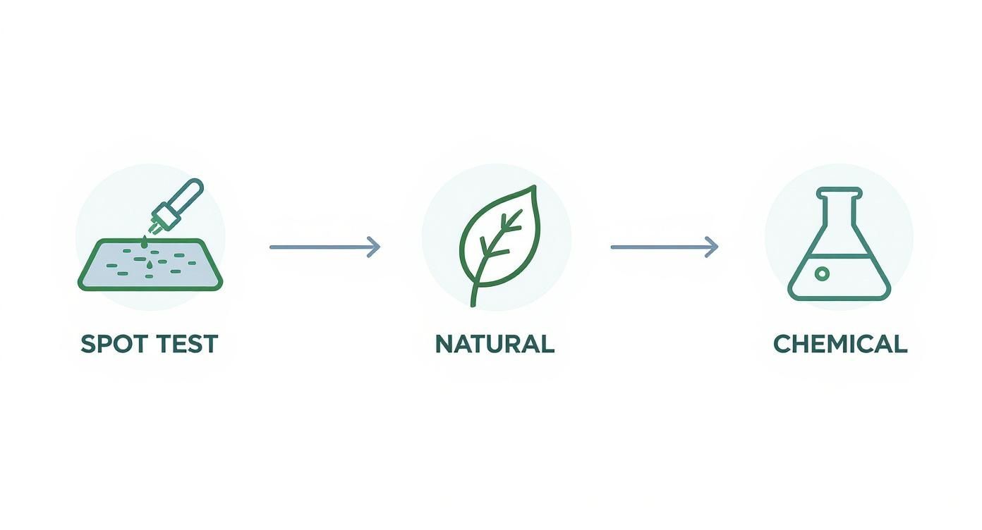 Infographic about how to clean mold carpet