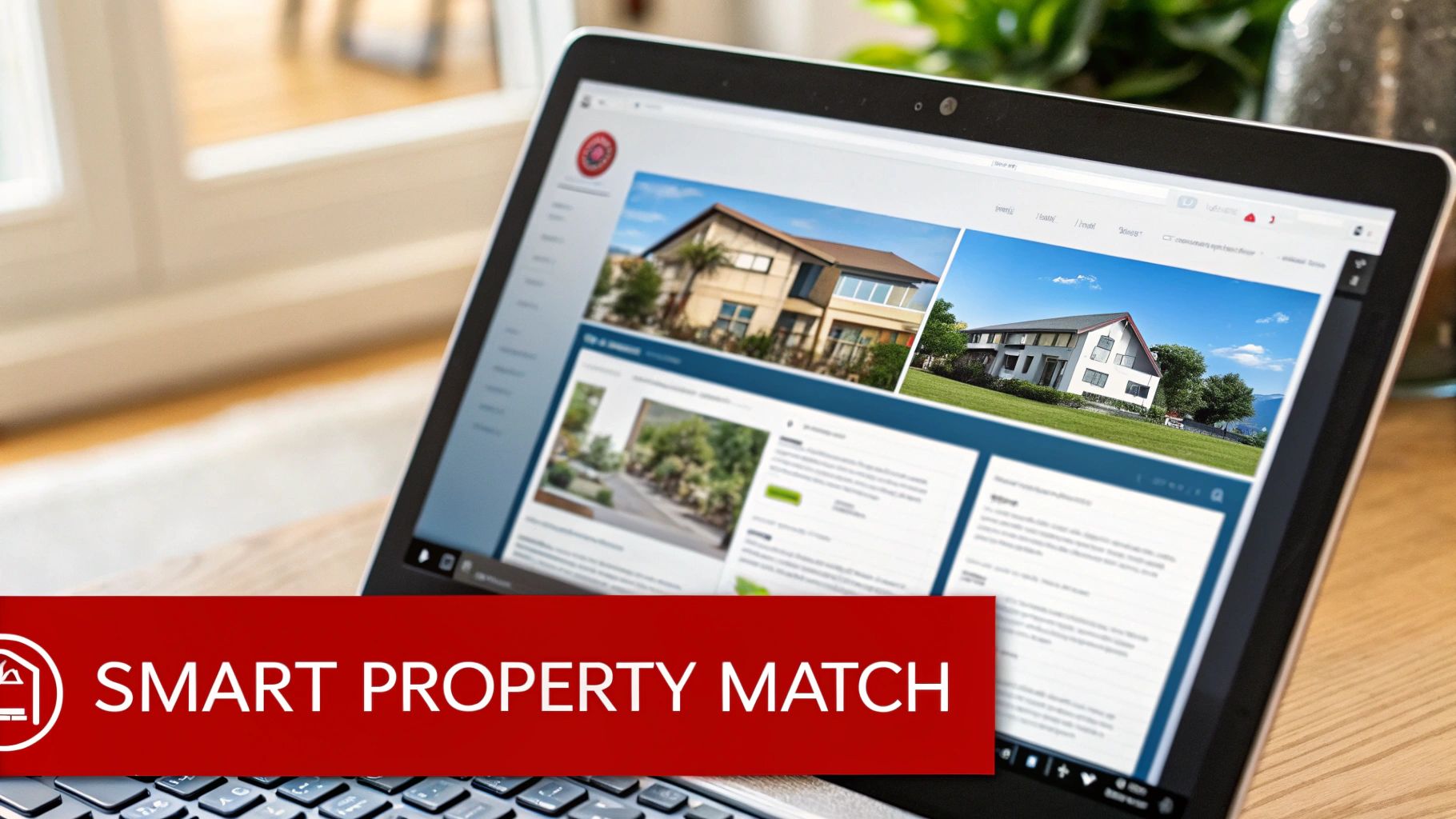 A real estate agent using a tablet to showcase AI-driven property suggestions to a client.