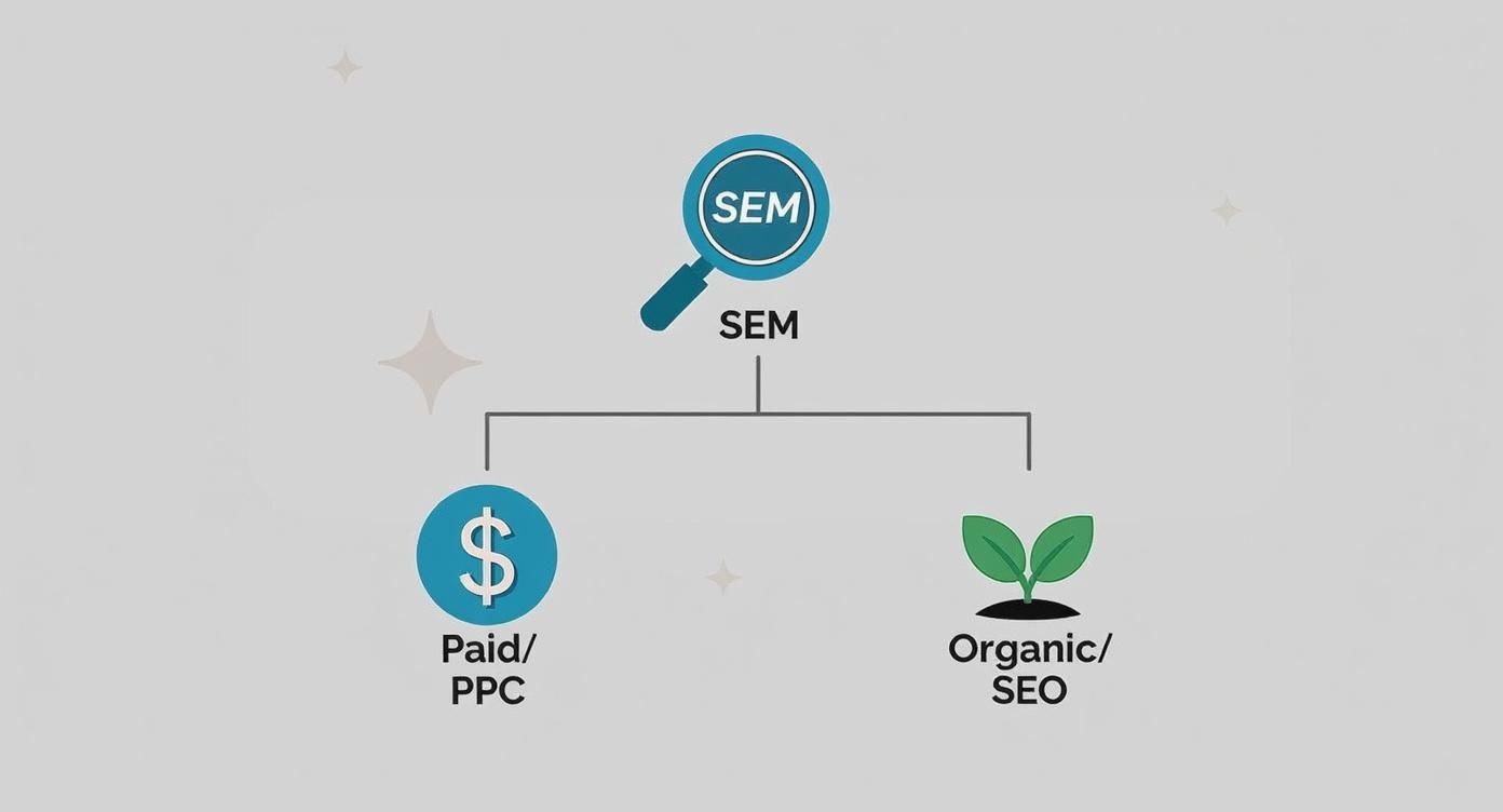 Infographic about what is search engine marketing