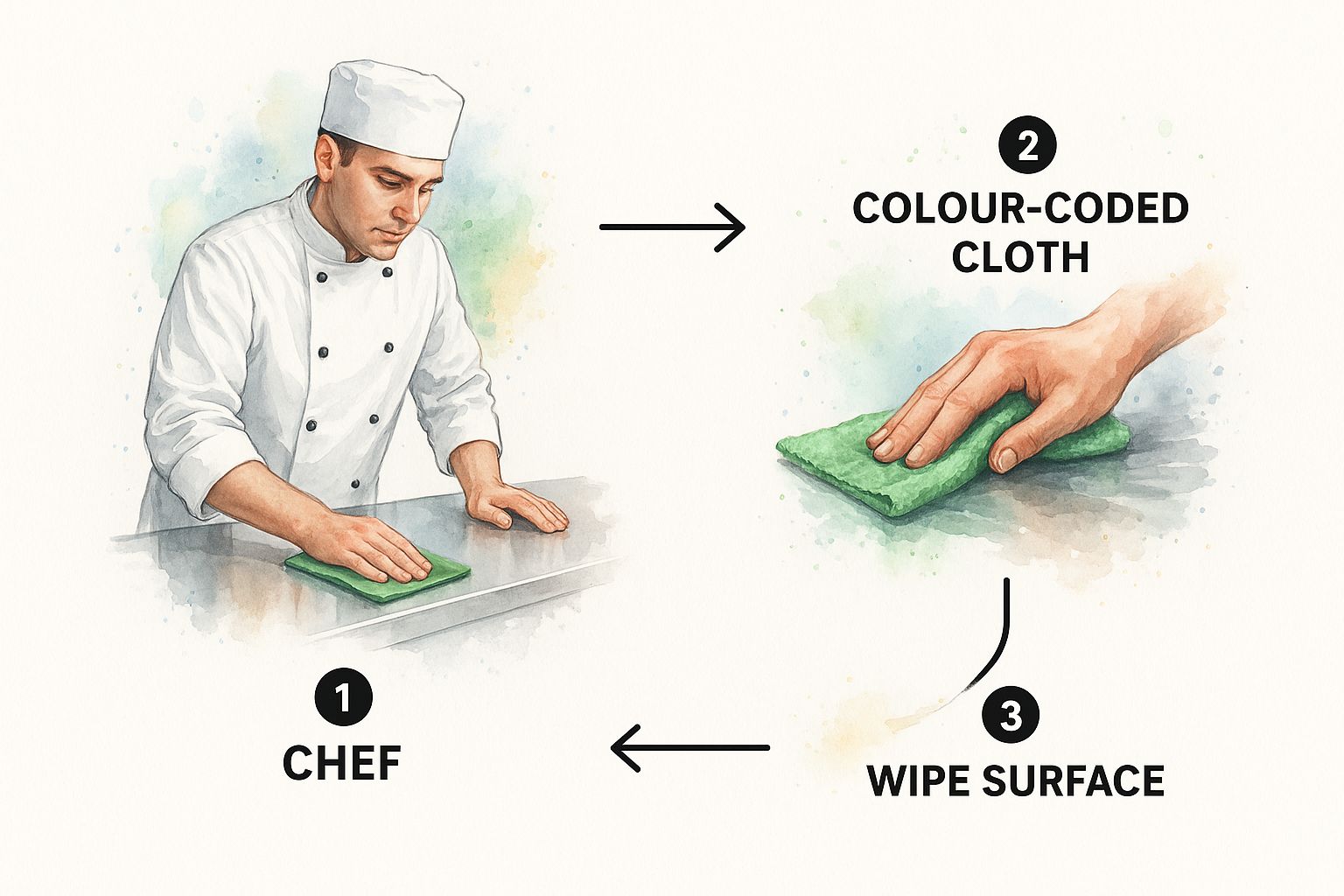 Infographic about cleaning commercial kitchens