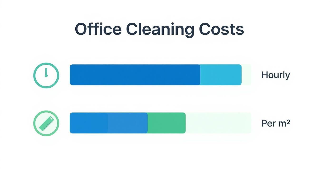 Infographic about office cleaning services cost