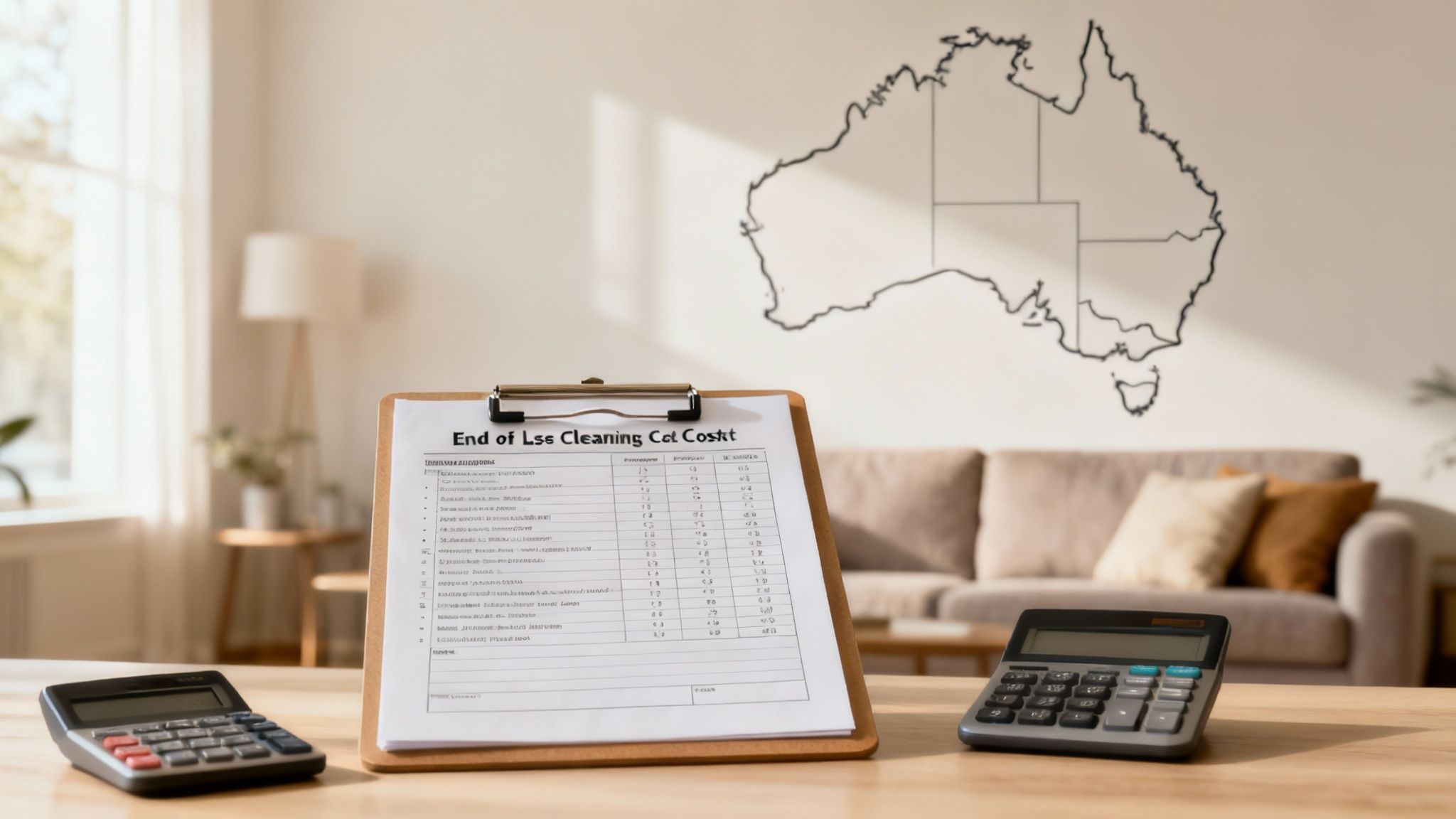 A professional cleaner wiping down a kitchen counter to a high shine.
