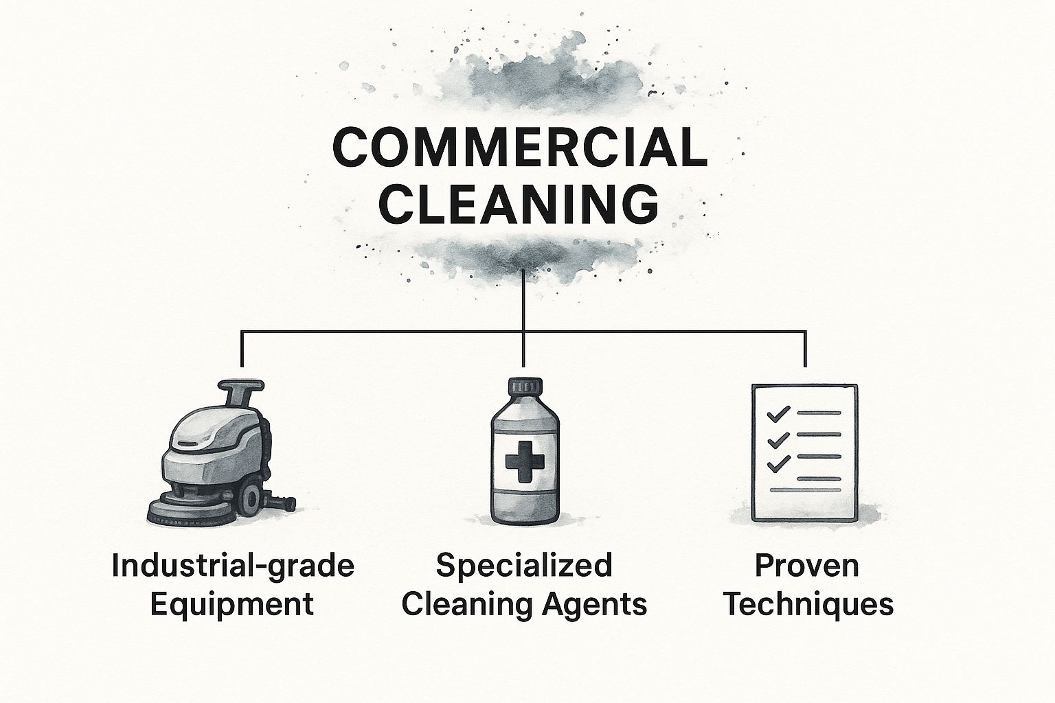 Infographic about what is commercial cleaning