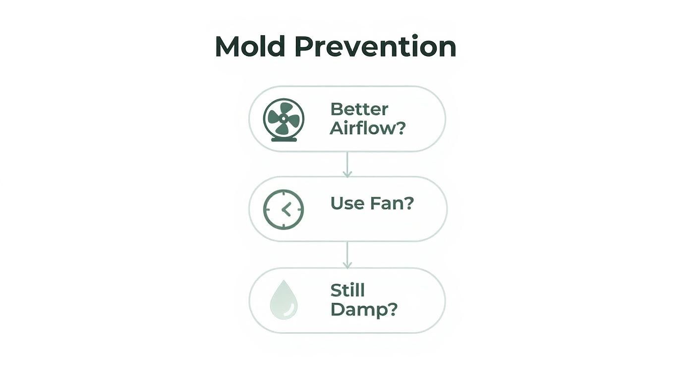 Infographic about mould in bathroom ceiling