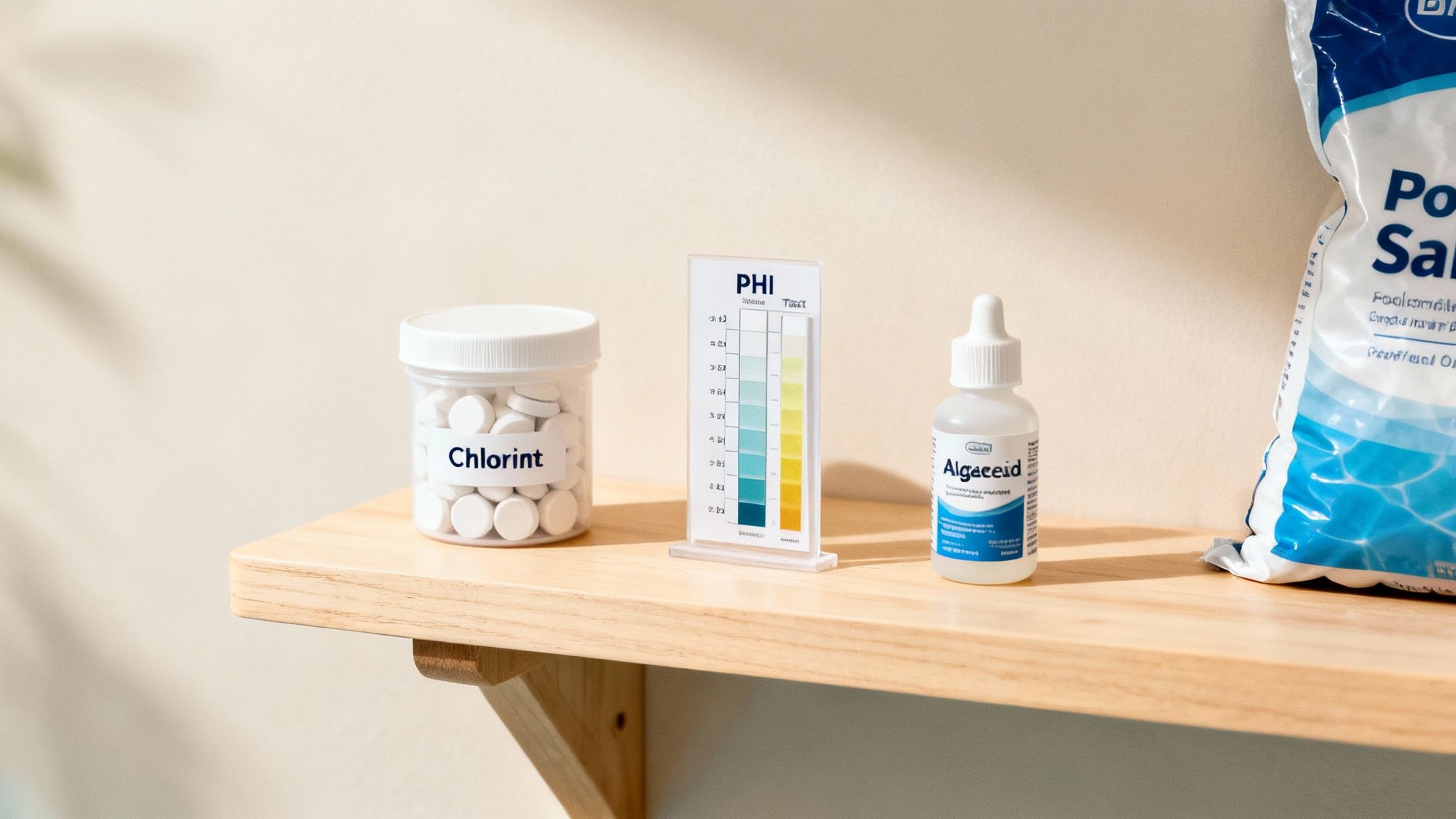 A person testing the water chemistry of a swimming pool with a kit.