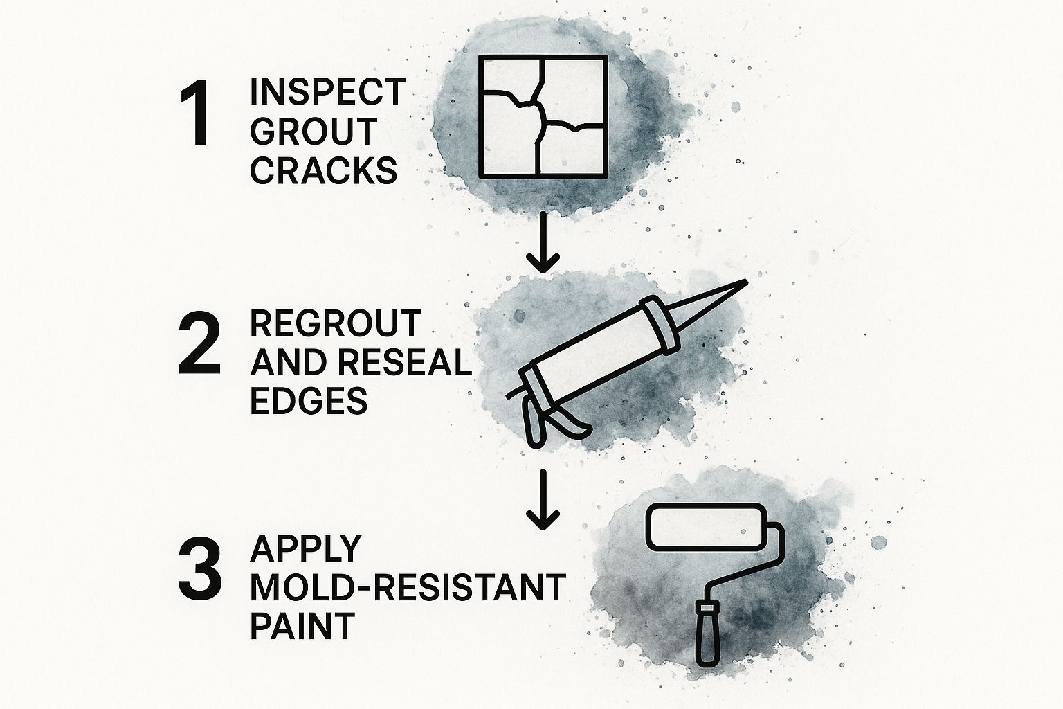 Infographic about how to prevent mold in bathroom