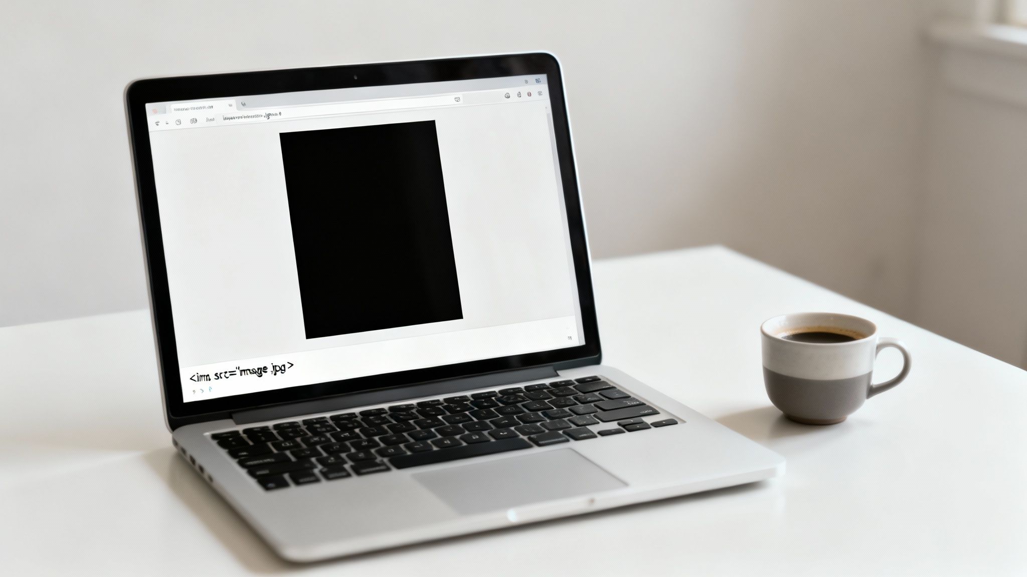 A person pointing to a line of a computer screen, illustrating how to insert an image.