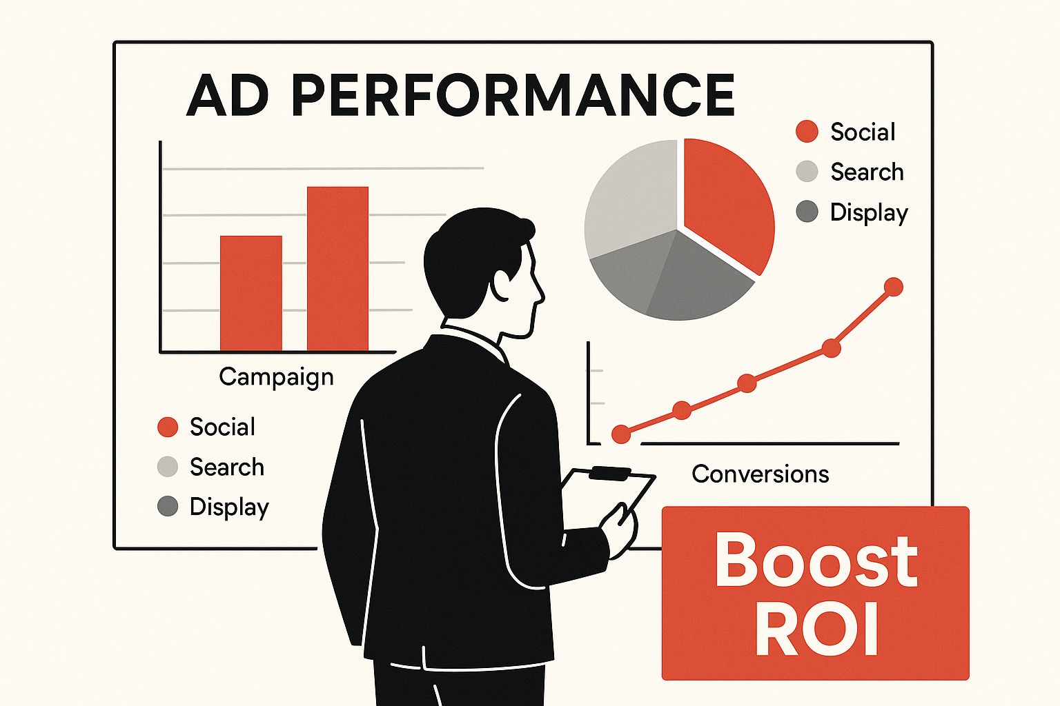 Infographic about how to use negative keywords in google ads
