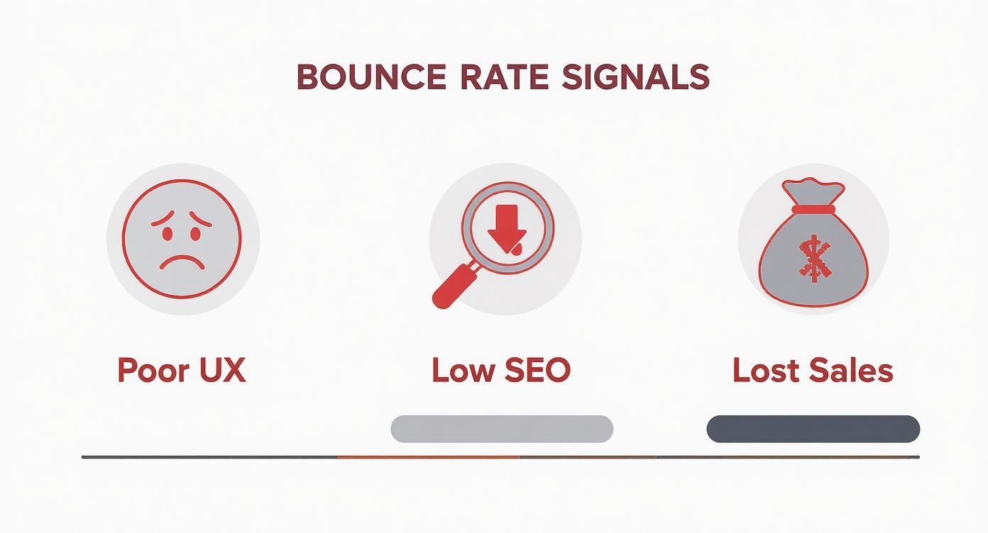 Infographic about what is website bounce rate