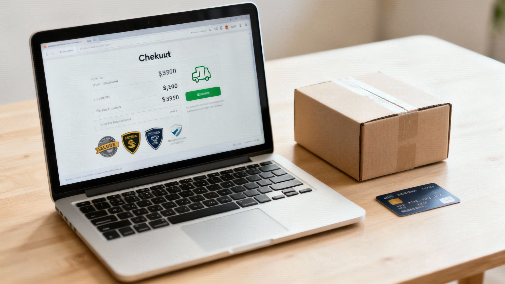 A customer happily unboxing a package, representing a positive post-purchase experience.