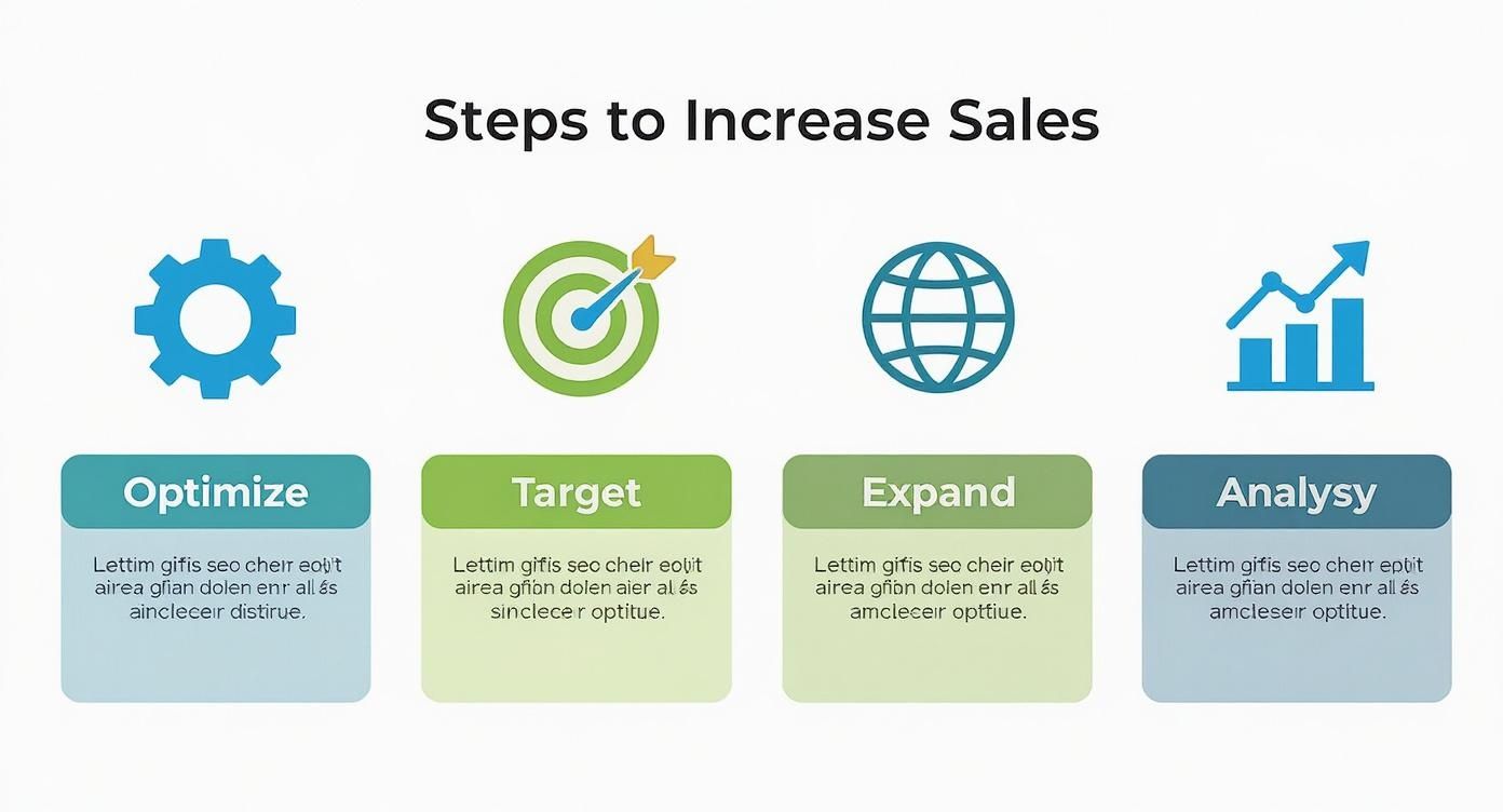 Infographic about how to increase online sales