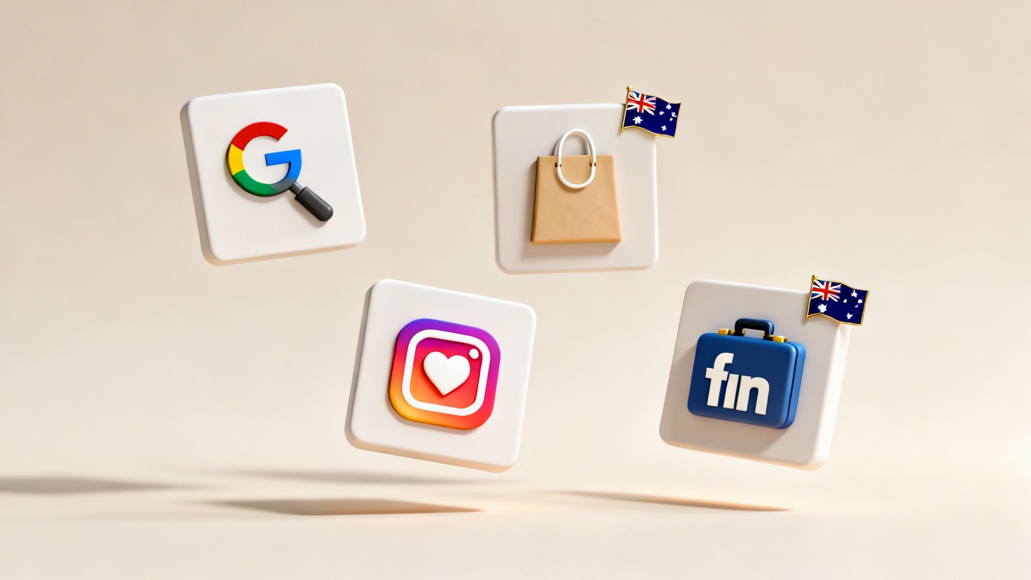 A laptop showing various social media and search engine logos, symbolising the choice of PPC platforms available to Australian businesses.
