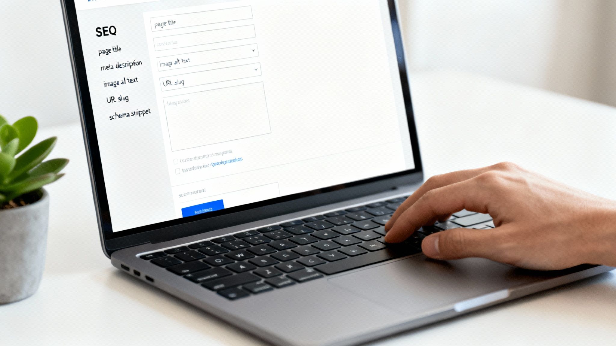A magnifying glass hovering over the words 'Webflow' and 'Wix', symbolising an SEO comparison.
