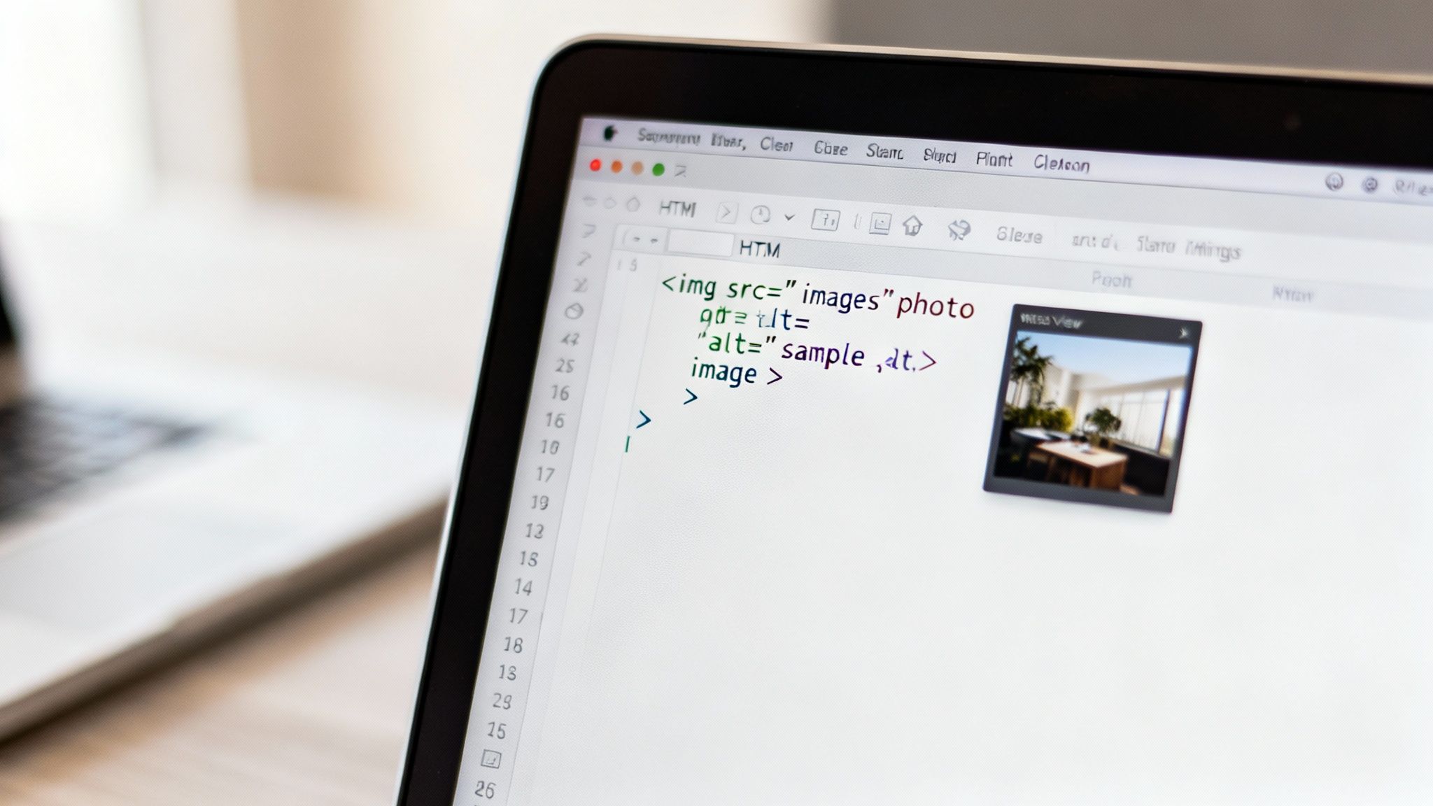 A web browser window showing an image successfully loaded on a simple webpage.