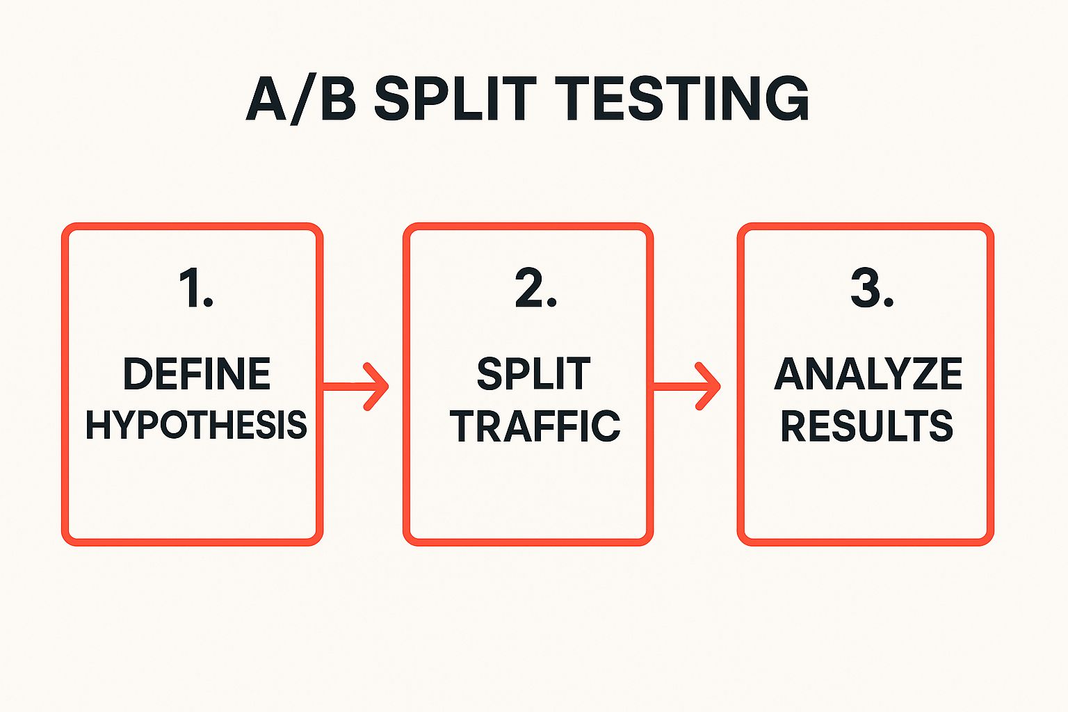 Infographic showing key data about A/B Split Testing