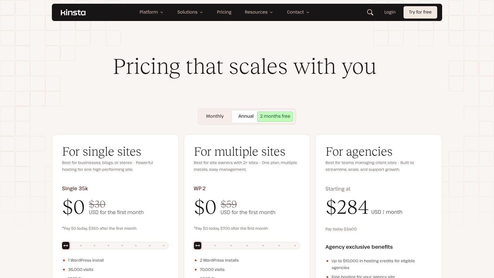 Kinsta's clean and modern MyKinsta dashboard for managing WordPress sites