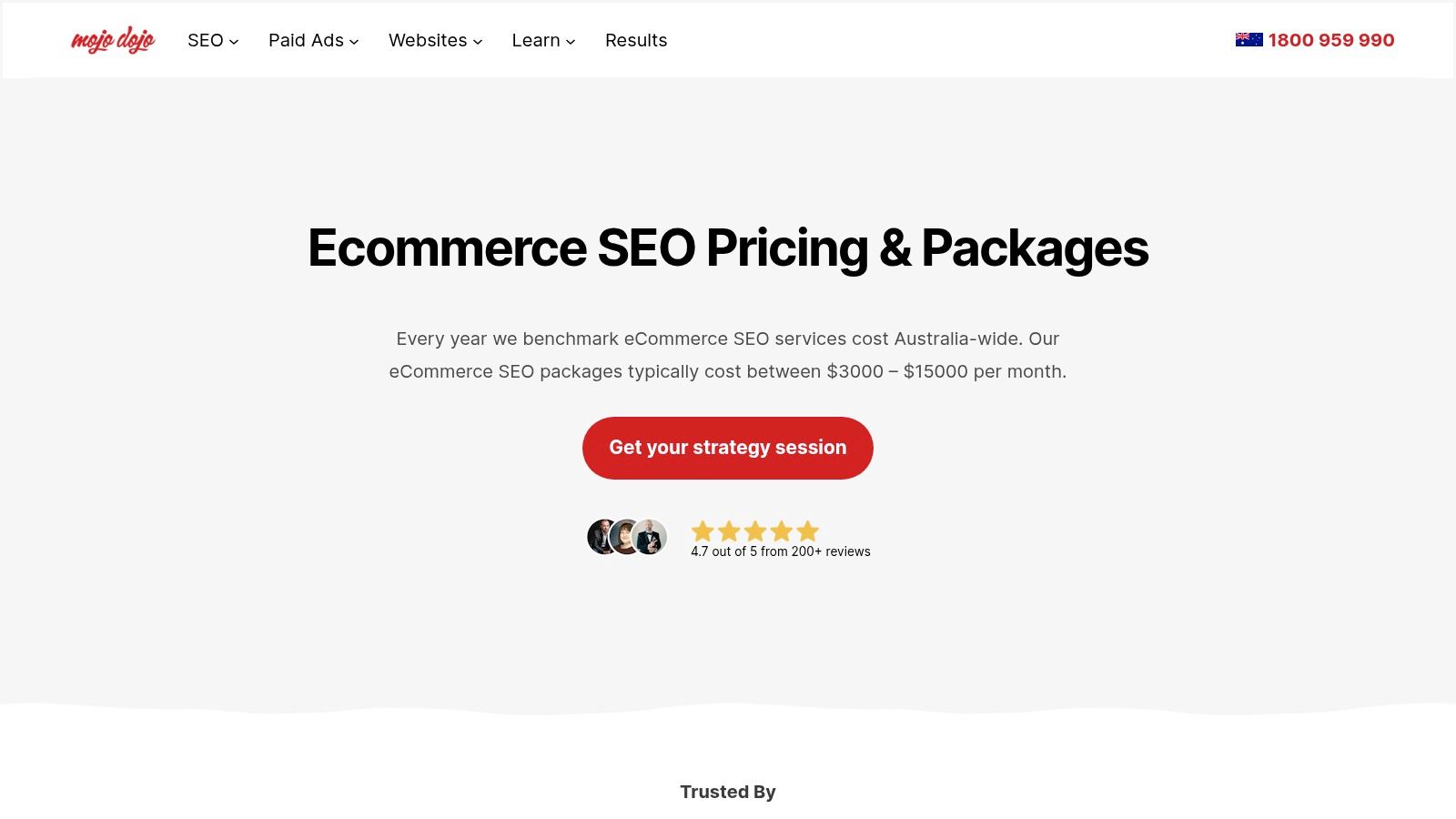 Mojo Dojo ecommerce SEO pricing packages