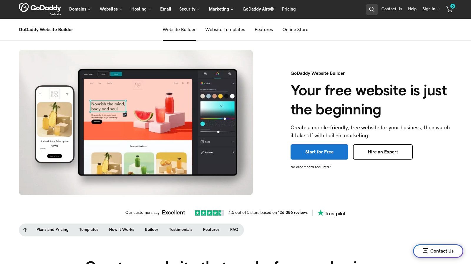GoDaddy Website Builder (Australia)