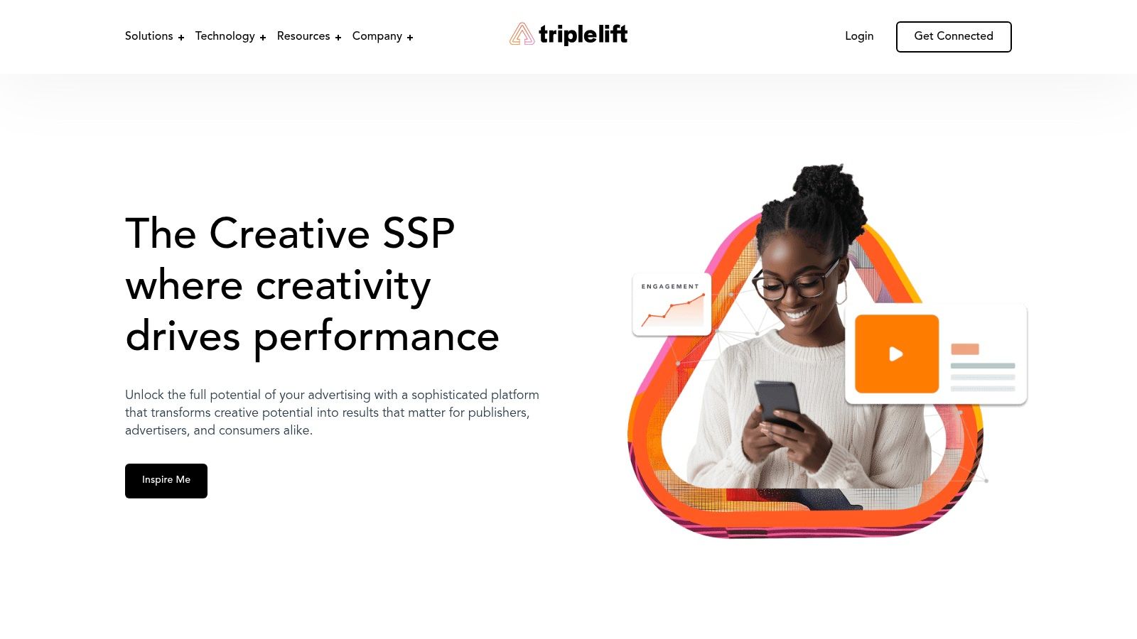 TripleLift's website showcasing their in-feed native advertising formats.