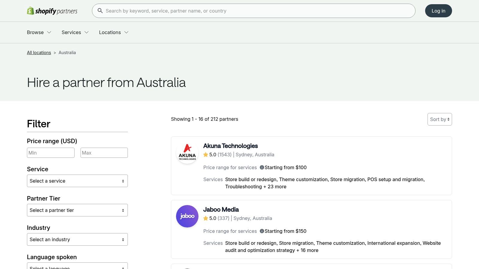 Shopify Partner Directory (Australia)