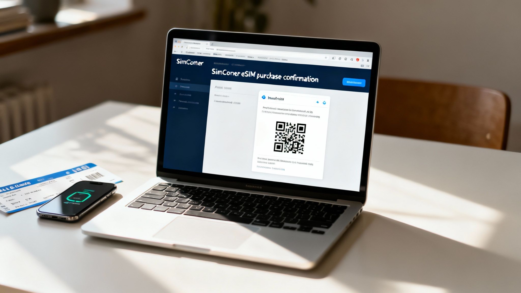 A person using their smartphone with an Australian cityscape in the background.