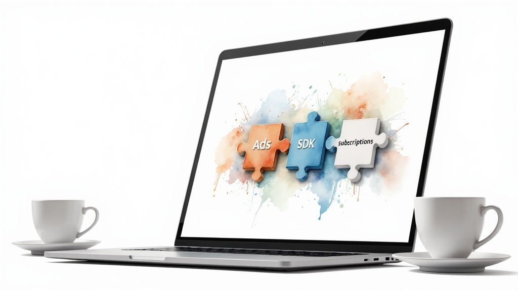 Developers working on integrating monetization SDKs into a mobile app.