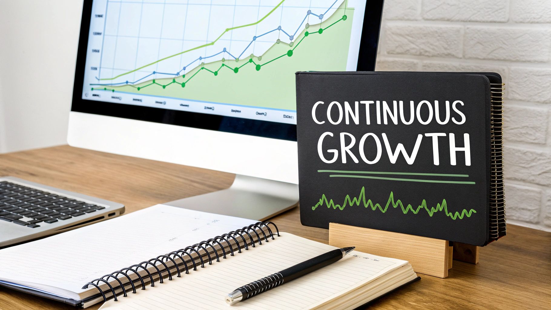 A digital marketing team analysing website analytics and growth charts on a large screen in a modern Australian office.