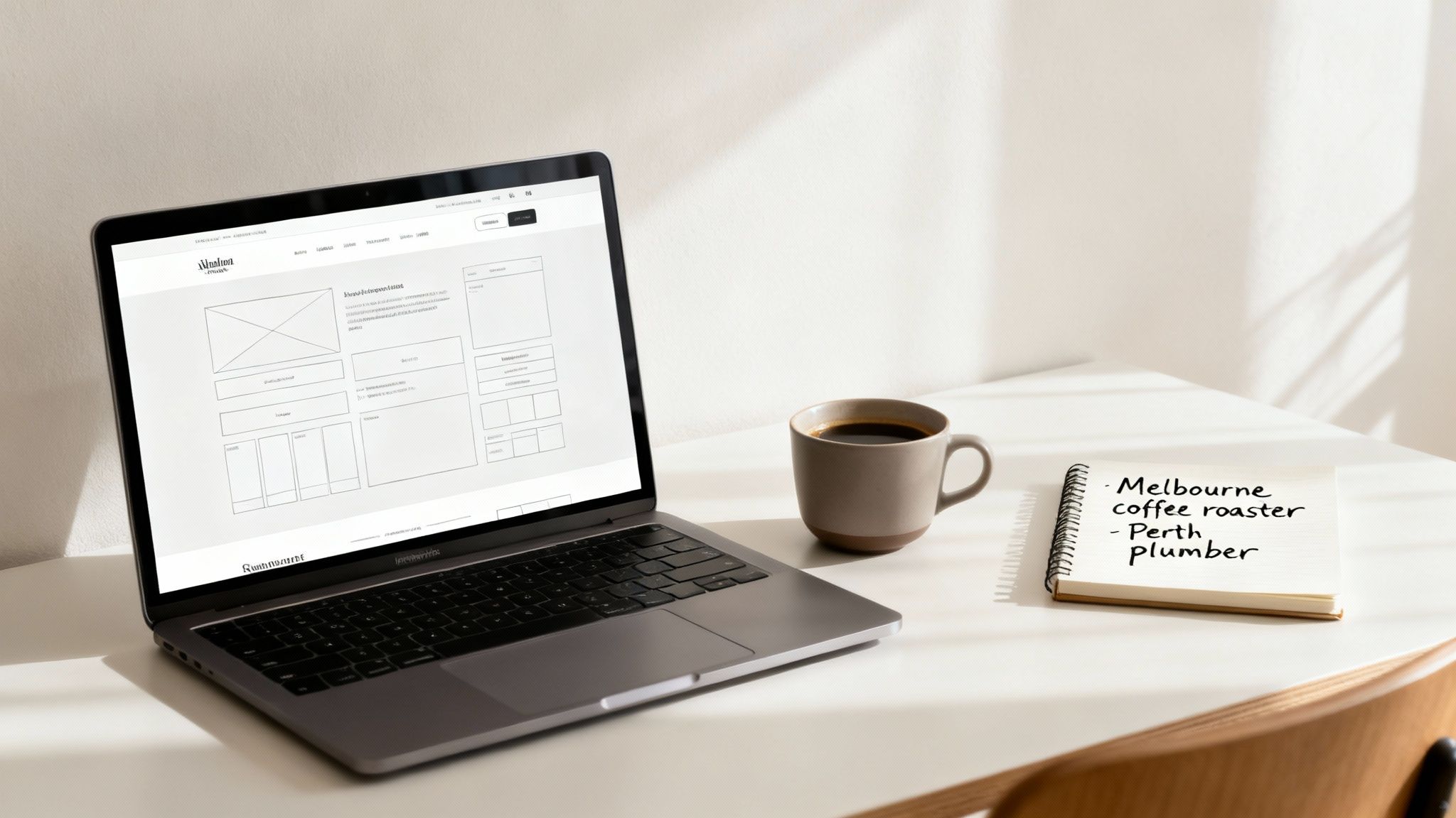 An organised storefront with clear signage, illustrating the concept of on-page SEO.