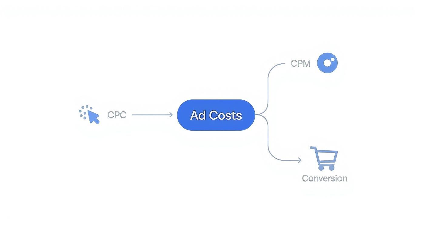 Infographic about facebook advertising cost