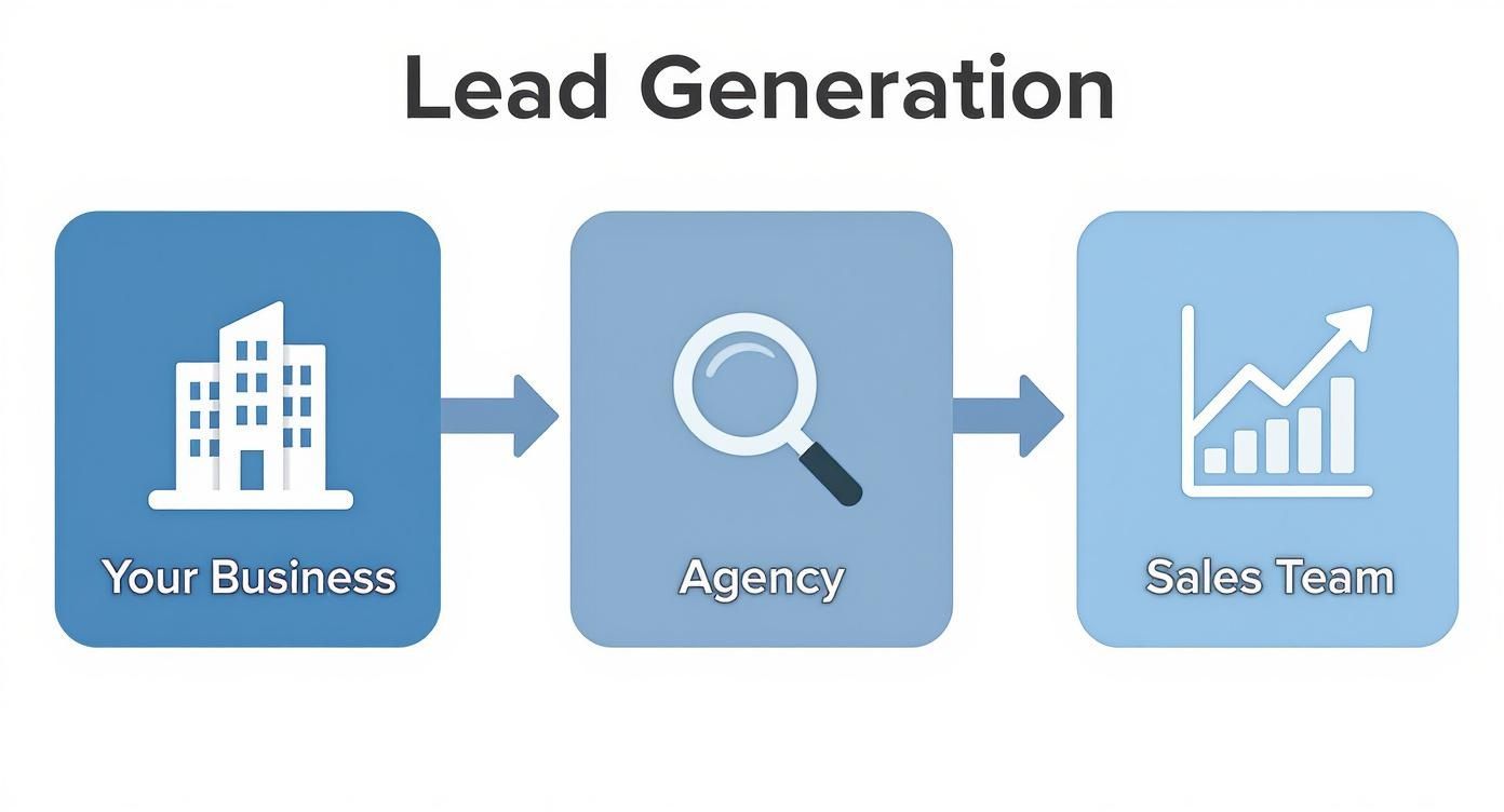 Infographic about lead generation agency