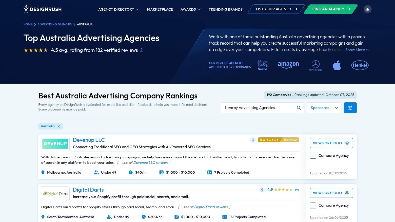 DesignRush – Australia Advertising Agencies