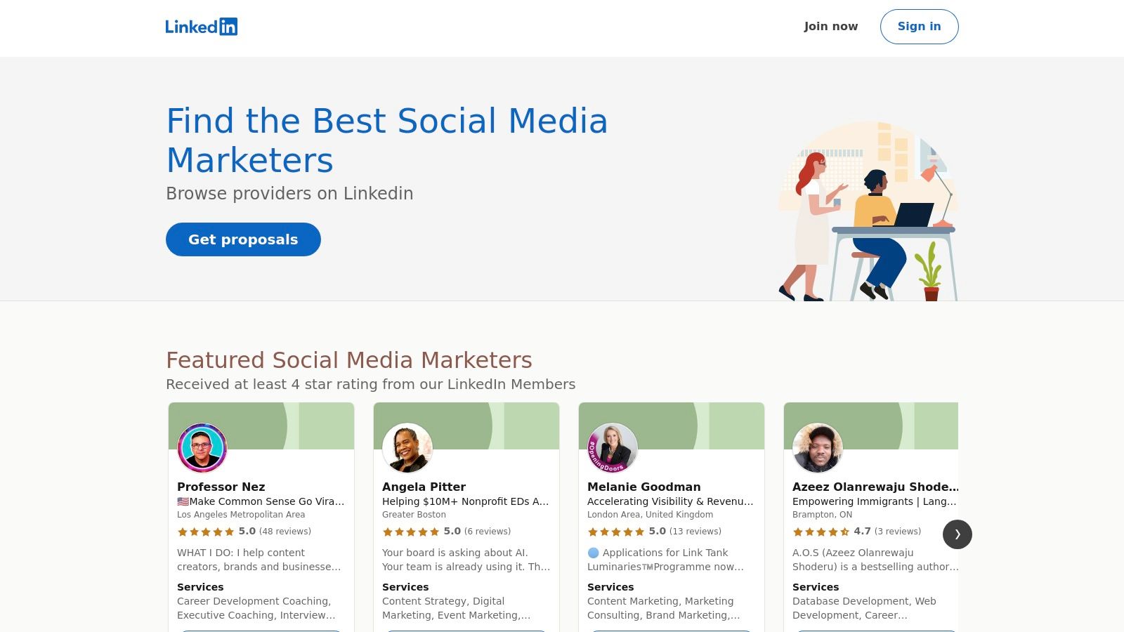 LinkedIn Services Marketplace