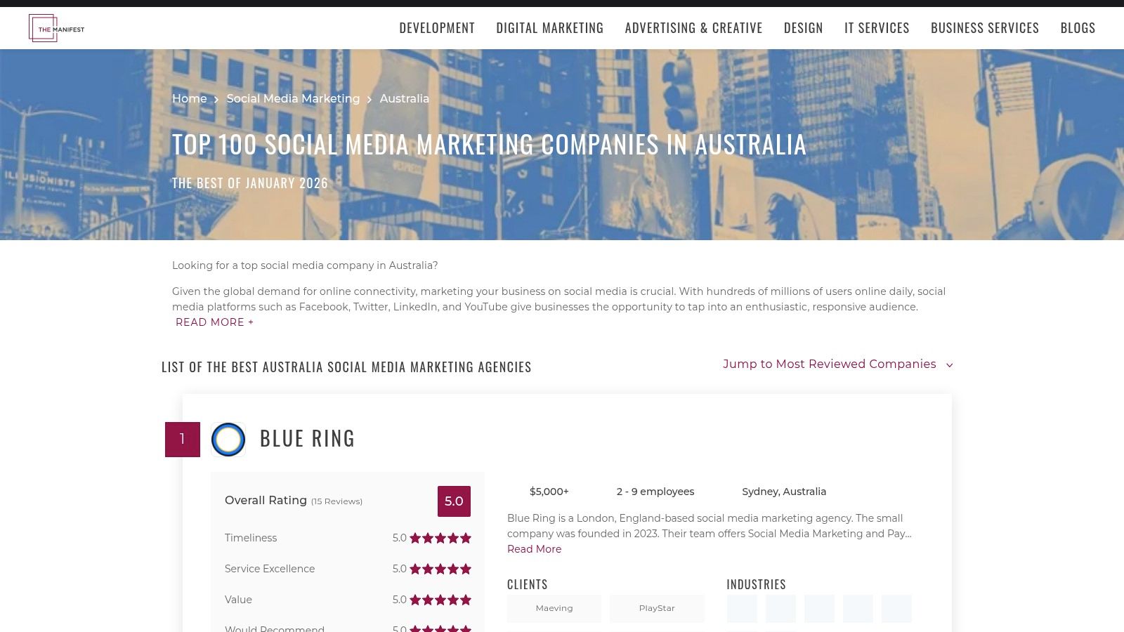 The Manifest (Australia social media agencies)