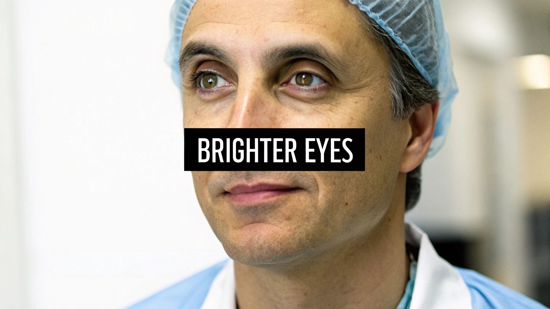 Woman with refreshed, bright under-eye area