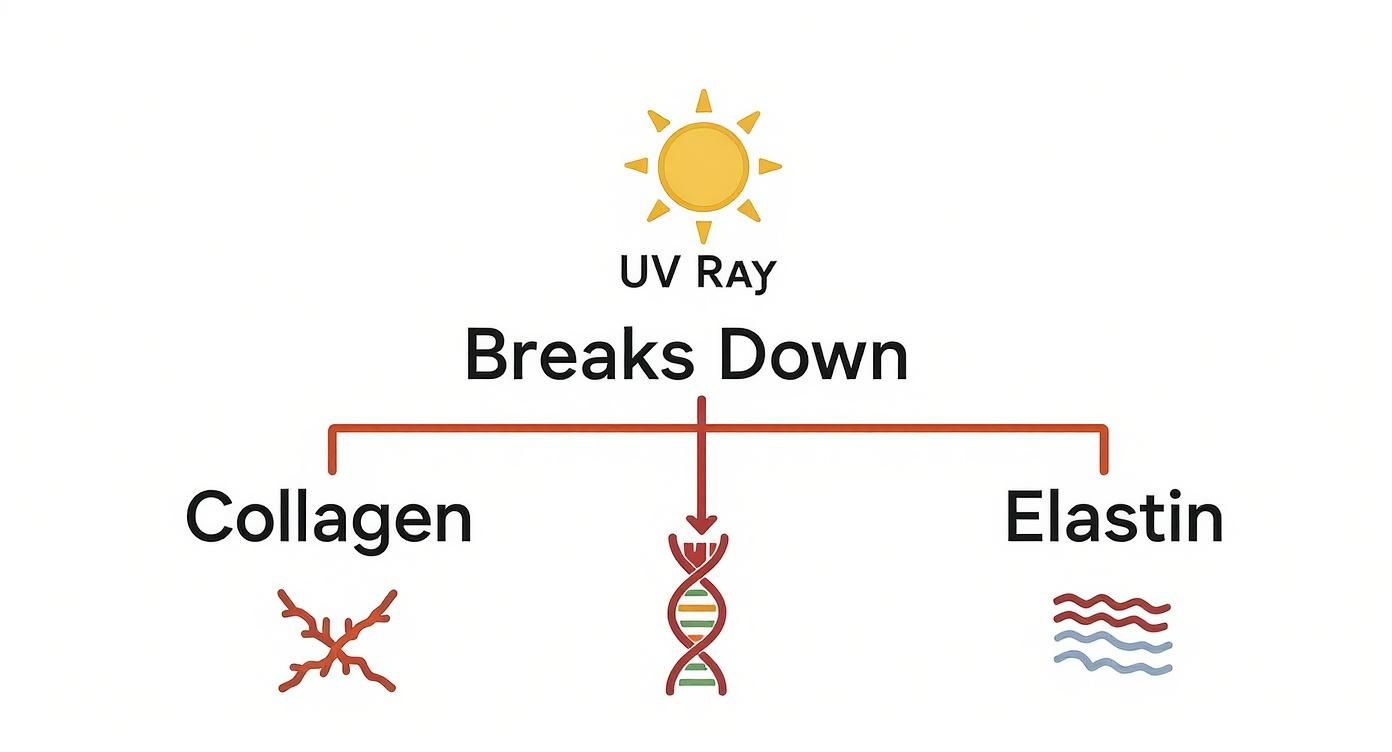 Infographic about sun damaged skin treatments