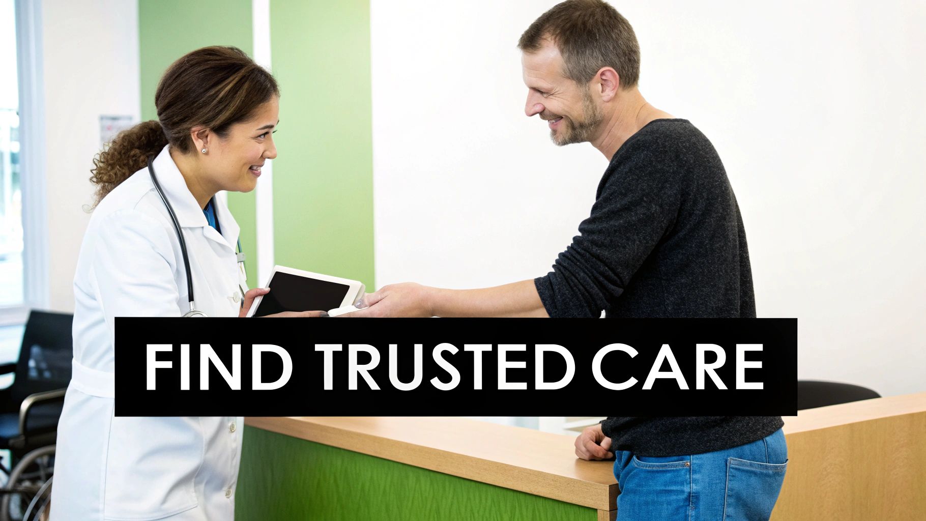 A professional aesthetician in a clinic setting, consulting with a client.