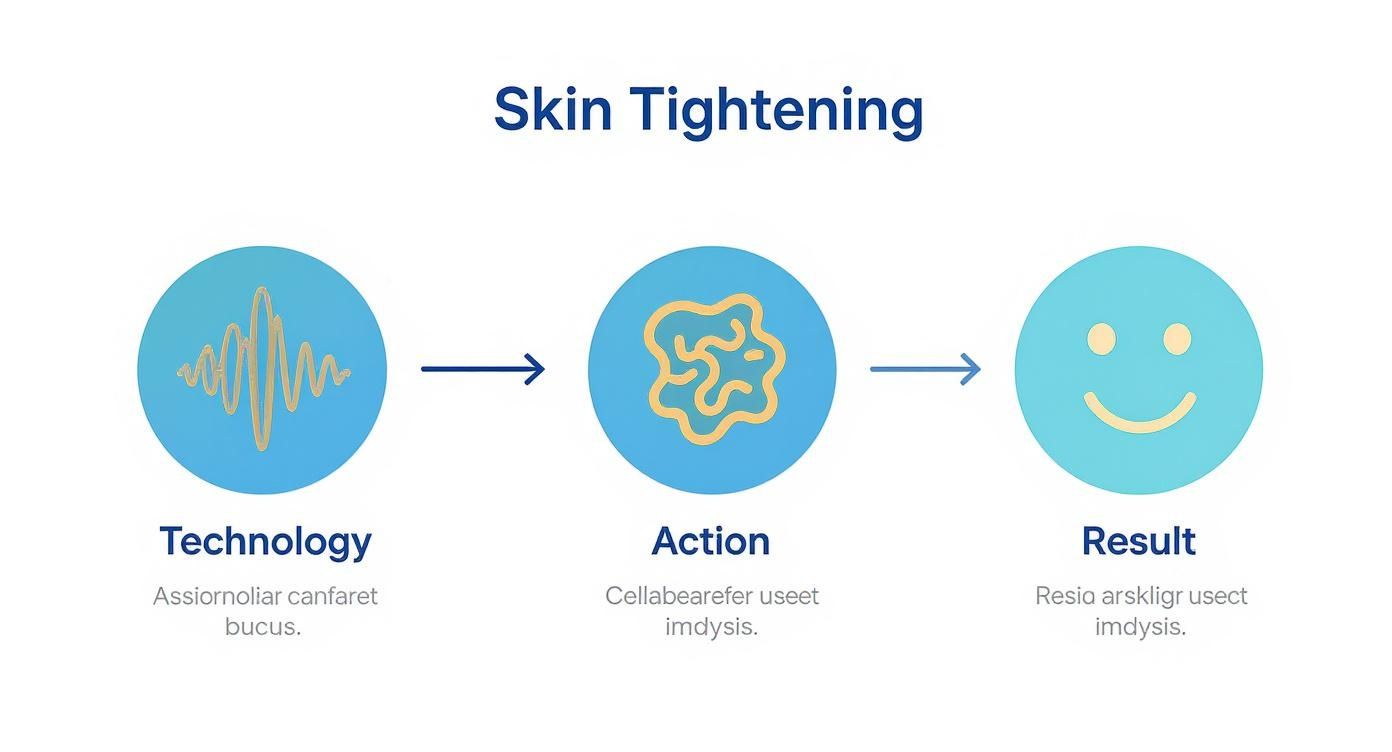 Infographic about skin tightening ultrasound