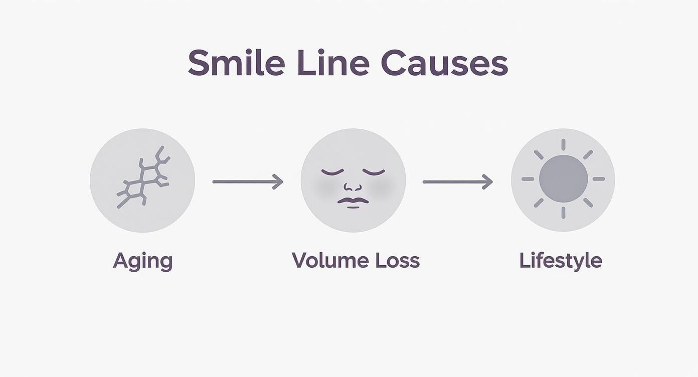 Infographic about what are nasolabial folds
