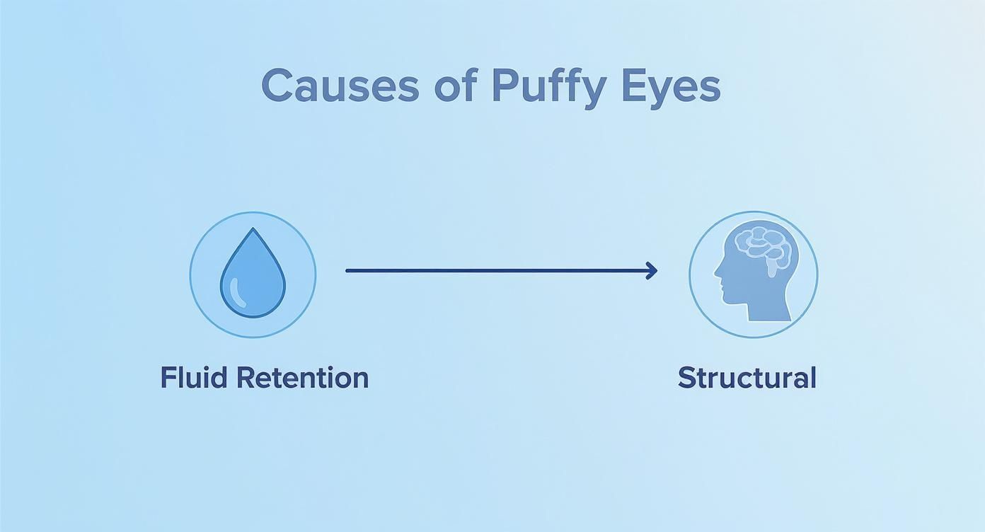 Infographic about best eye cream for puffiness and bags