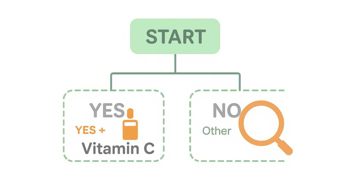 Infographic about vitamin c serum for dark spots
