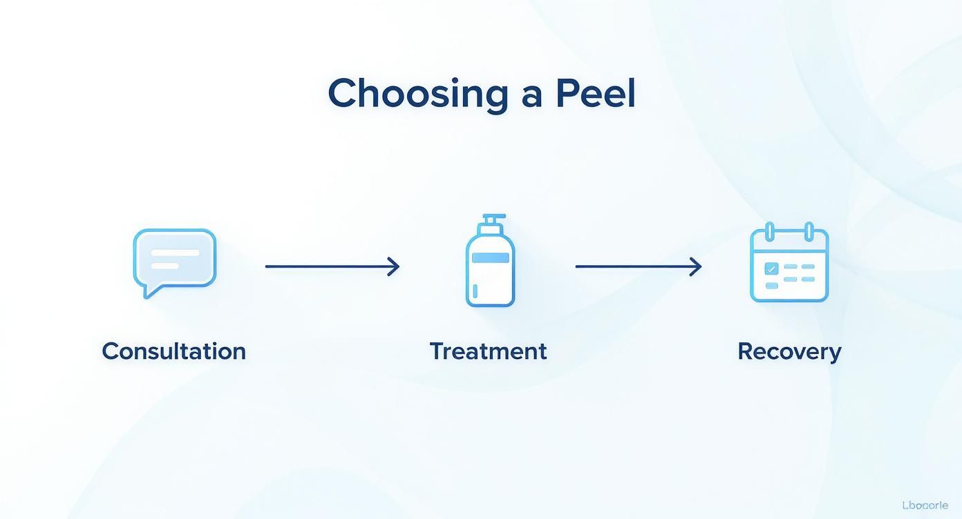 Infographic about chemical peel for back