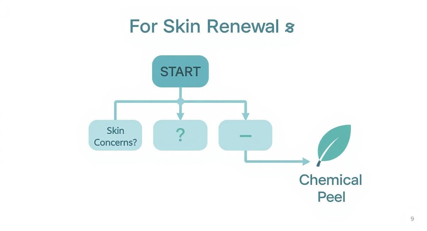 Infographic about chemical skin peel
