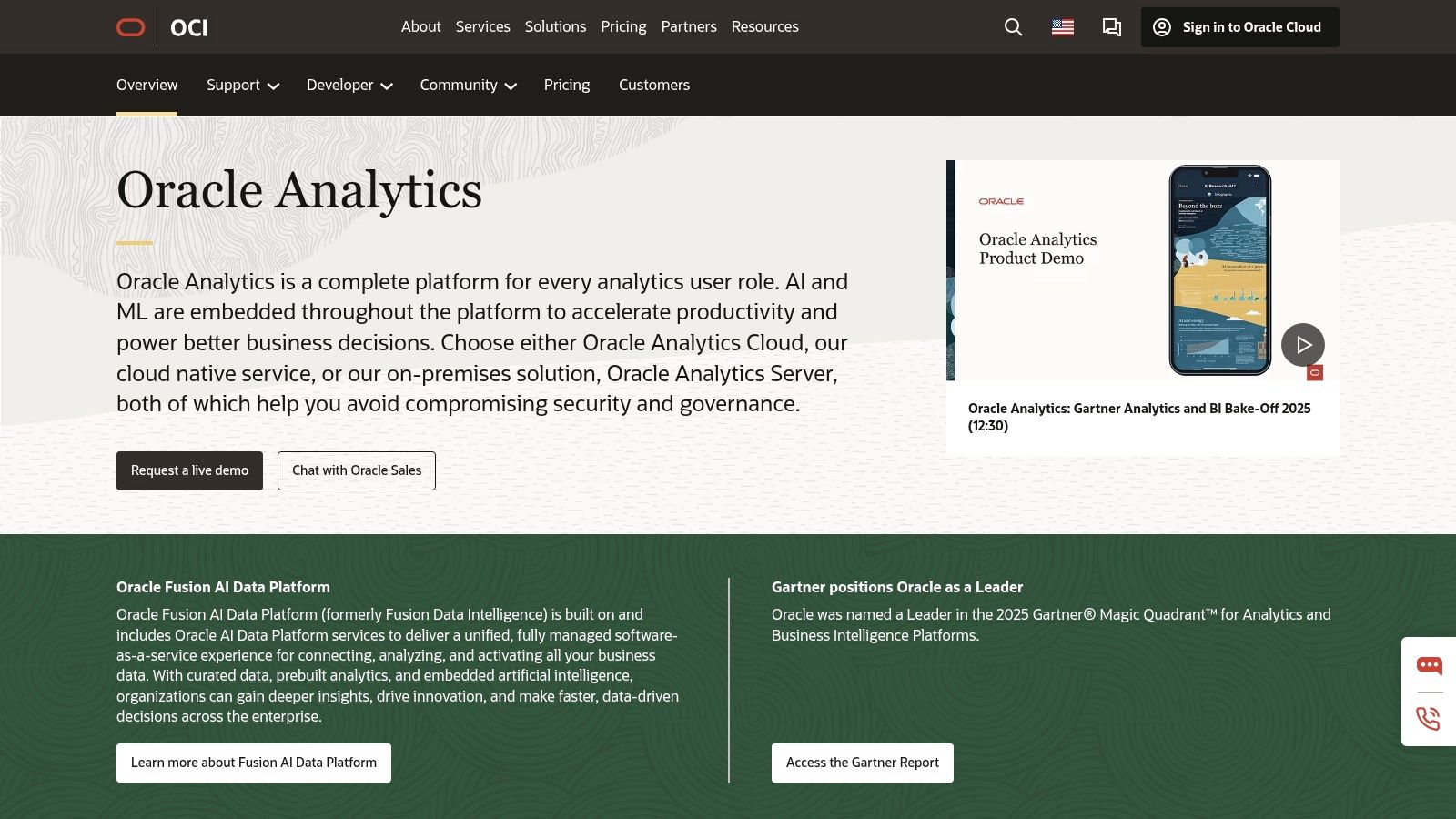 Oracle Analytics Cloud