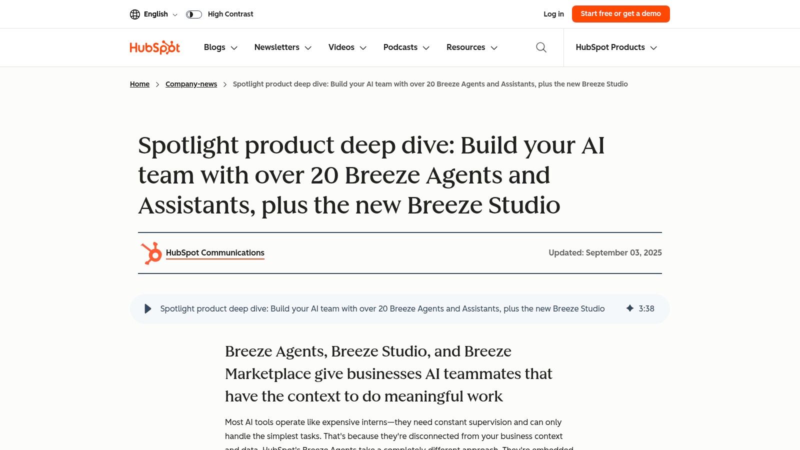 HubSpot Marketplace (Apps, Breeze Agents & Assistants)