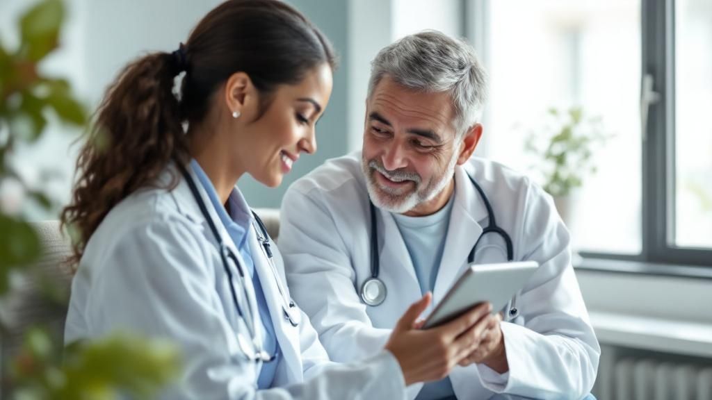 A vintage photo of rows of filing cabinets, representing the old era of paper-based health records.