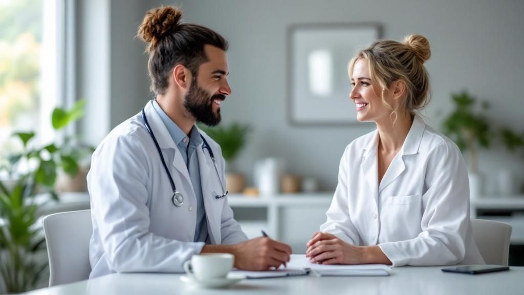 A doctor and patient in discussion