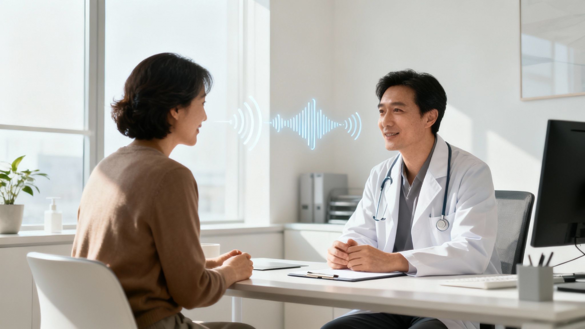 A doctor reviewing patient information on a tablet, illustrating the use of modern technology in healthcare.