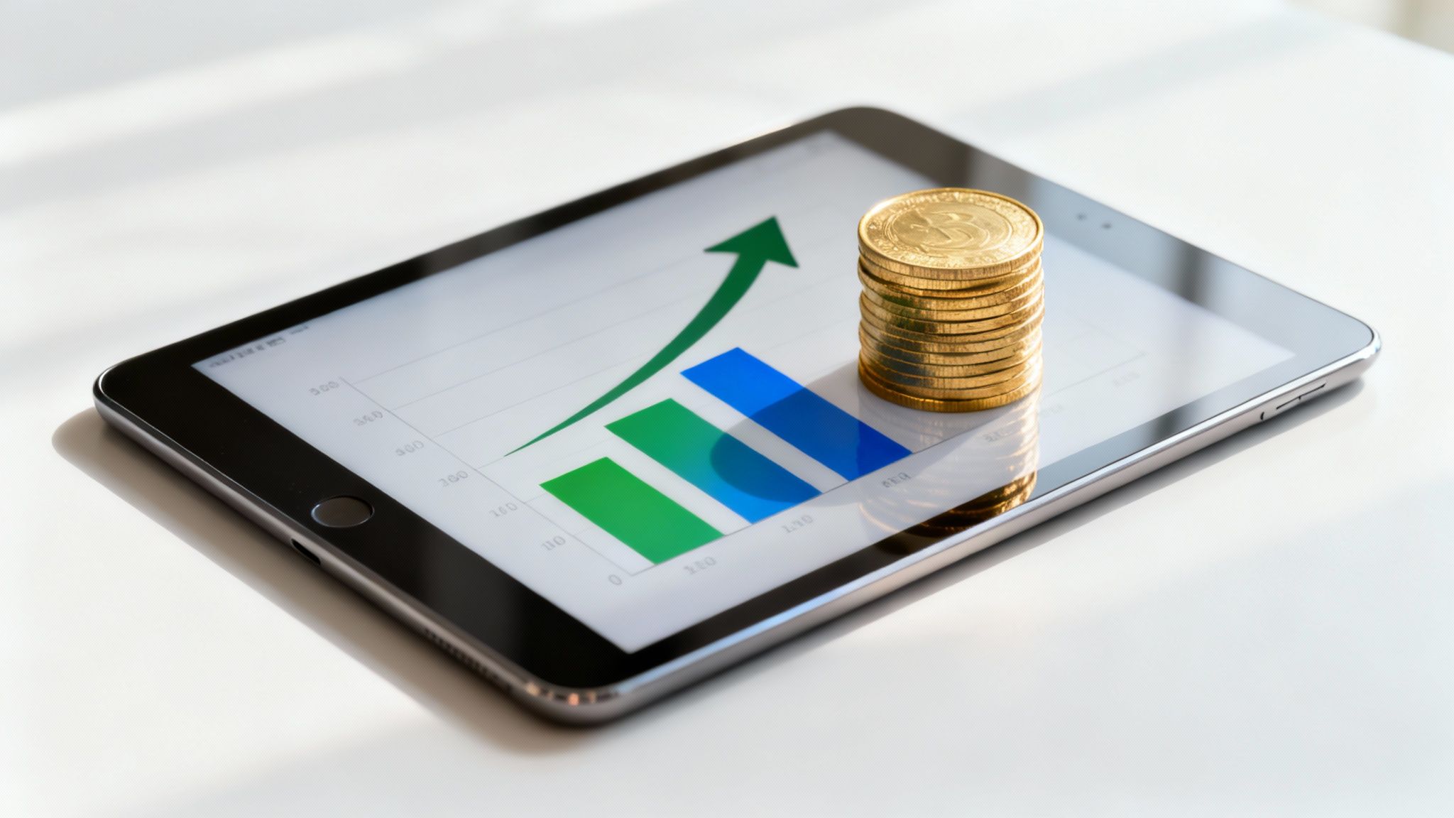 A dashboard showing measurable improvements in healthcare administration, such as reduced costs and faster processing times.